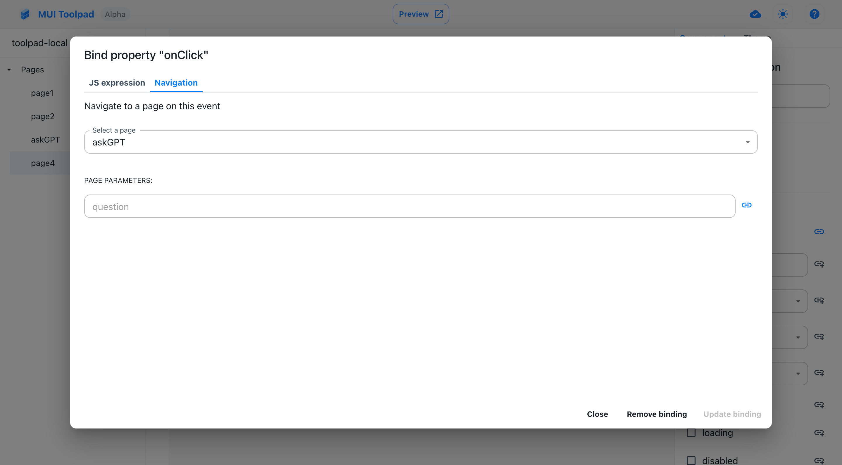 onClick navigation